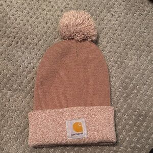 Carhartt Pink Knit Pom-Pom Beanie